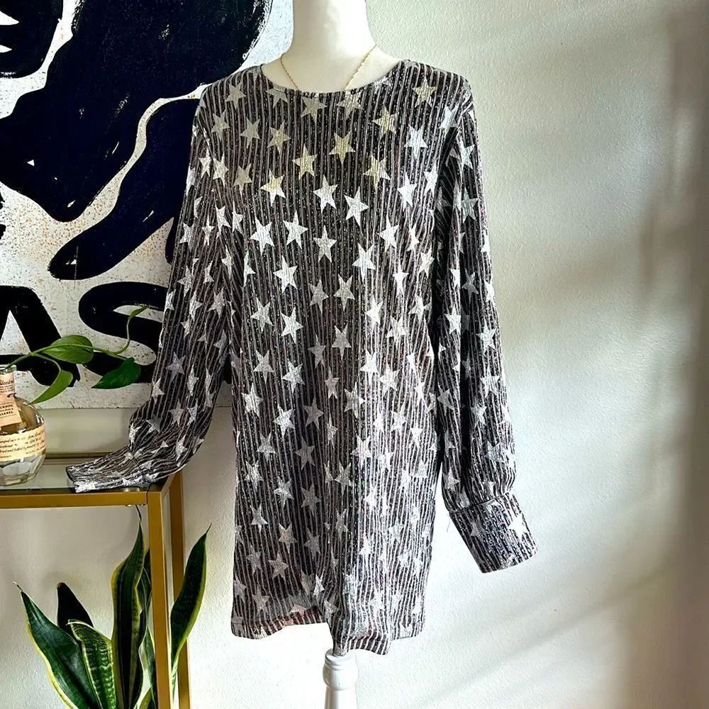 Buddy Love Star Print Sparkle Dress